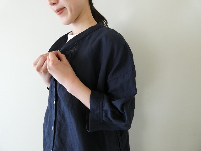 homspun(ホームスパン) リネンバイオVネックブラウスの商品画像7