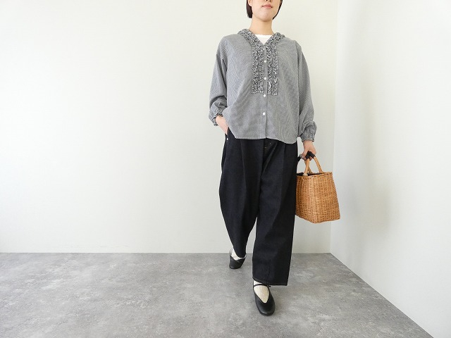 SOUFFLE 衿フリルVネックシャツの商品画像2