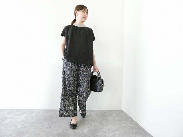 sosotto(ソソット) 格子花柄ワイドパンツの商品画像2