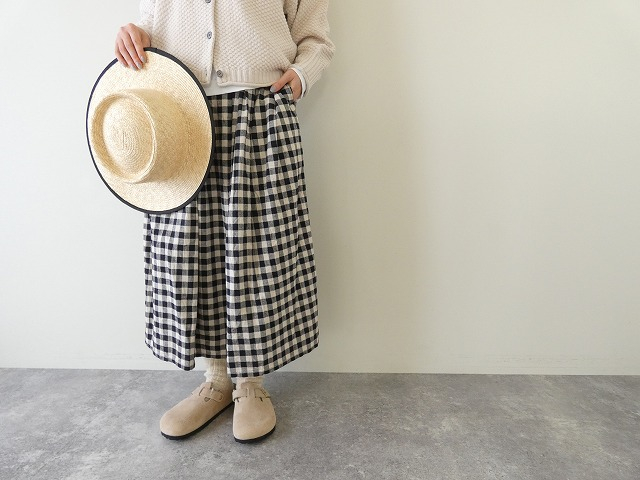 NATURAL LAUNDRY(ナチュラルランドリー) コットンリネンへリンボンタックスカートの商品画像2