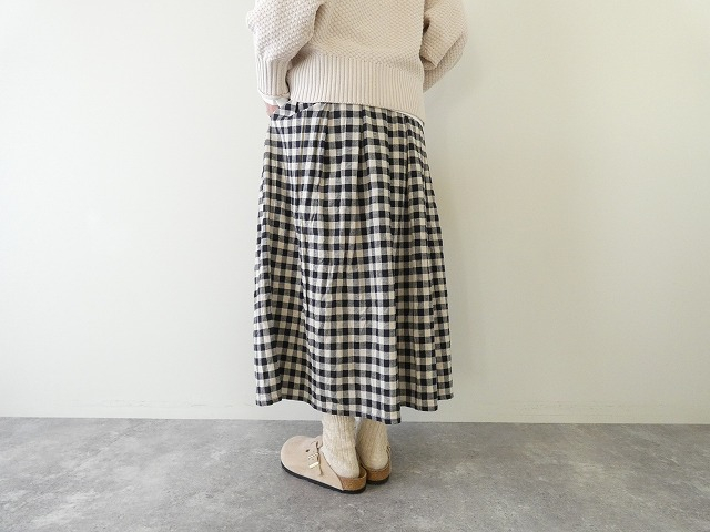 NATURAL LAUNDRY(ナチュラルランドリー) コットンリネンへリンボンタックスカートの商品画像5