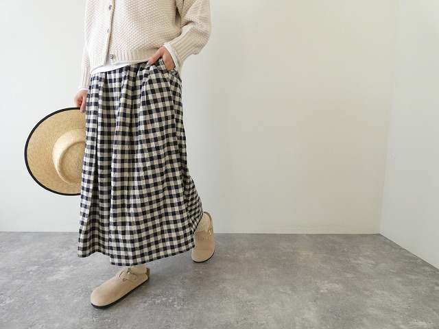 NATURAL LAUNDRY(ナチュラルランドリー) コットンリネンへリンボンタックスカートの商品画像8