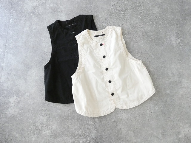 NATURAL LAUNDRY(ナチュラルランドリー) ウォッシュドツイルヘムノッチVベストの商品画像3