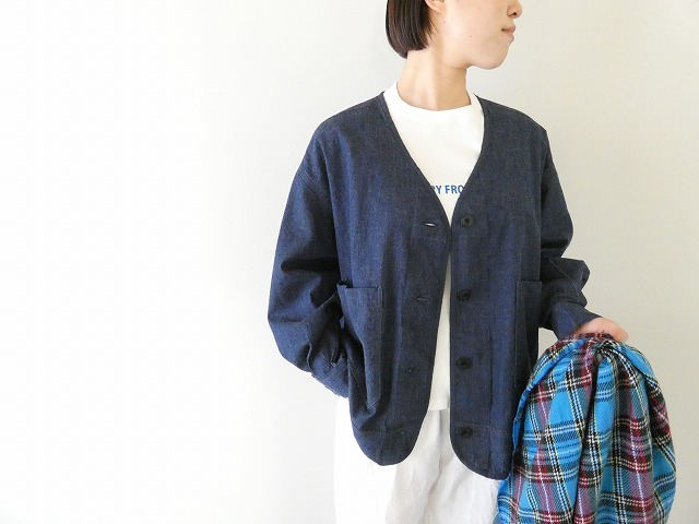 BLUE LAKE MARKET(ブルーレイクマーケット) 配色ステッチ8ozデニムジャケットの商品画像1