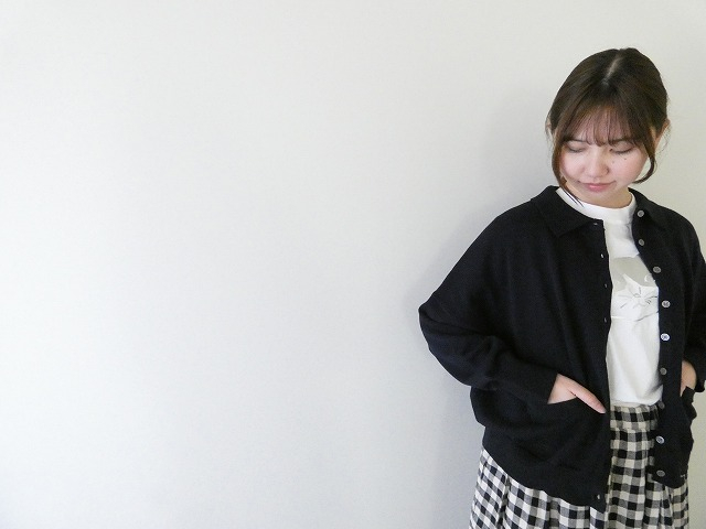 mao made(マオメイド) やわらかコットンゆったりサイズの衿付きカーディガンの商品画像2