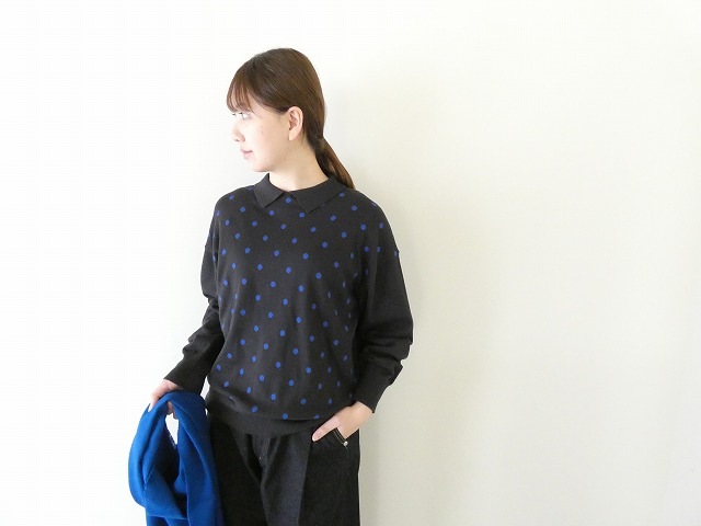 mao made(マオメイド) ちょこっと衿ドットWジャガードプルオーバーの商品画像1