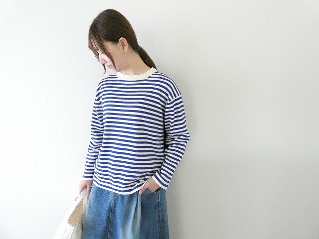 mao made(マオメイド) やわらかコットンしましま&みずたまパターンミックスプルオーバーの商品画像5