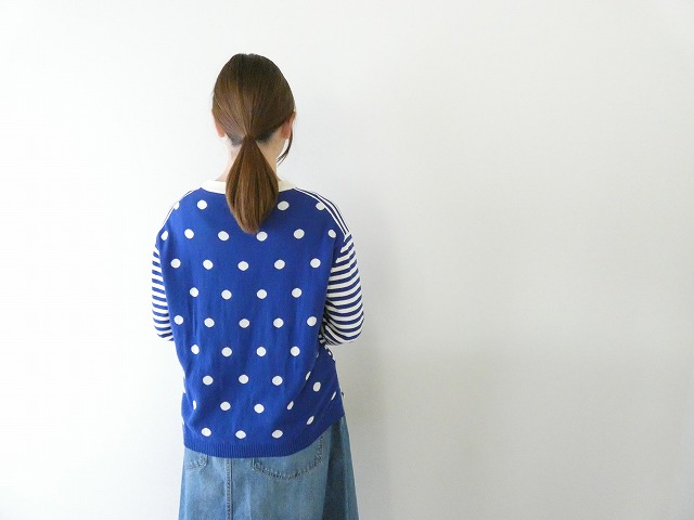 mao made(マオメイド) やわらかコットンしましま&みずたまパターンミックスプルオーバーの商品画像9