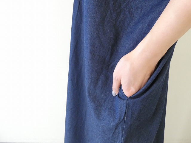 mao made(マオメイド) ライトオンスデニムフリルワイドワンピースの商品画像5