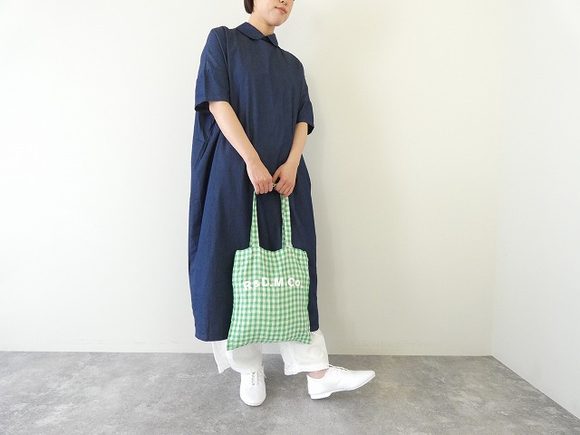 mao made(マオメイド) ライトオンスデニム2WAYラウンドカラー5分袖ワンピースの商品画像10