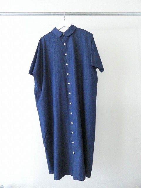 mao made(マオメイド) ライトオンスデニム2WAYラウンドカラー5分袖ワンピースの商品画像8