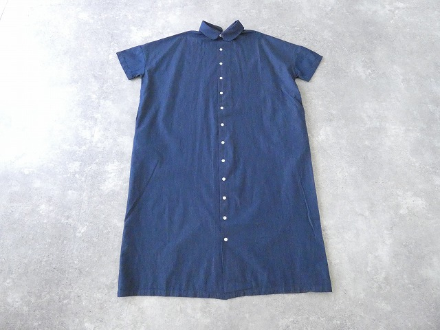 mao made(マオメイド) ライトオンスデニム2WAYラウンドカラー5分袖ワンピースの商品画像9