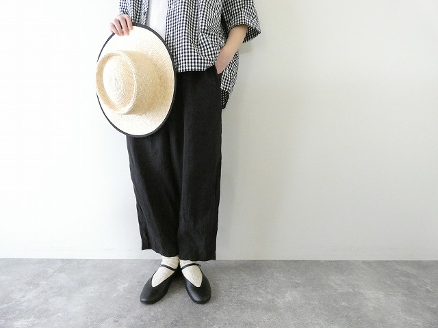 prit(プリット) フレンチリネンキャンバスワンタックバギーパンツの商品画像2