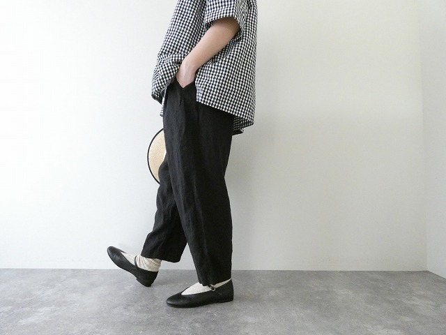 prit(プリット) フレンチリネンキャンバスワンタックバギーパンツの商品画像6