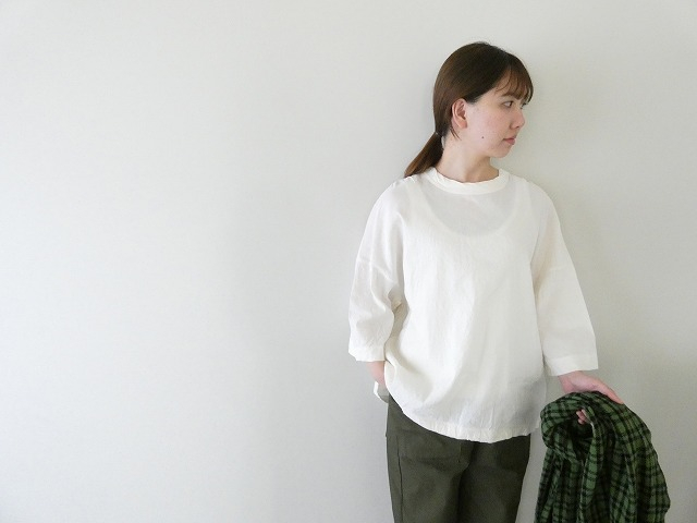 prit(プリット) リネンレーヨンストレッチ7分袖裾ヒモプルオーバーの商品画像2