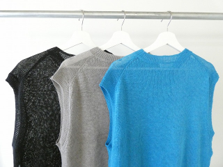 prit(プリット) リネン7G天竺編みクルーネックベストの商品画像18