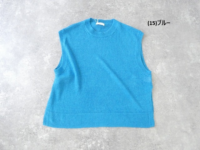 prit(プリット) リネン7G天竺編みクルーネックベストの商品画像28