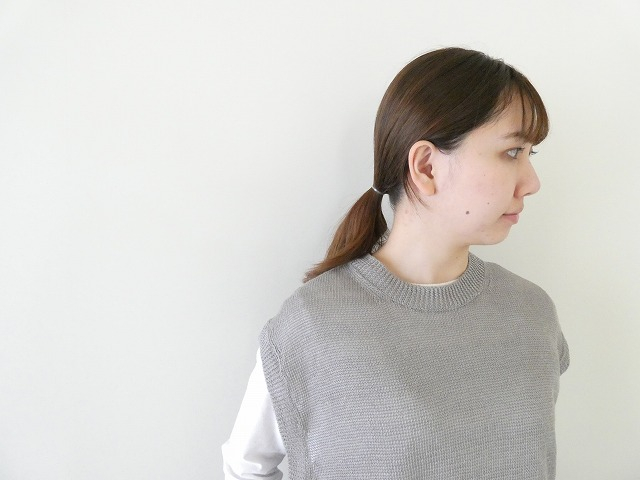 prit(プリット) リネン7G天竺編みクルーネックベストの商品画像4