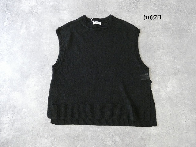 prit(プリット) リネン7G天竺編みクルーネックベストの商品画像42