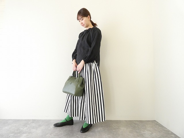 SSC リネンゴムネック長袖ブラウスの商品画像1