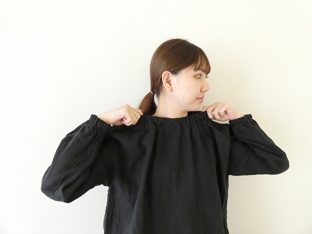 SSC リネンゴムネック長袖ブラウスの商品画像7