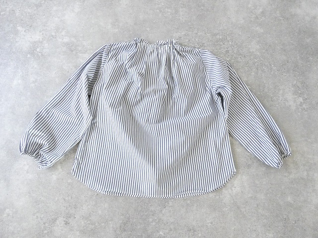 SSC 先染めタイプライターストライプ衿リボン通し長袖ブラウスの商品画像13