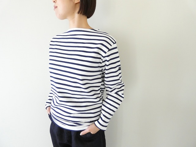 SAINT JAMES(セントジェームス) ひじパッチボーダーカットソー ウェッソン NEIGE/MARINE/GRIS CLAIR　13JC OUES.COUD.Uの商品画像2