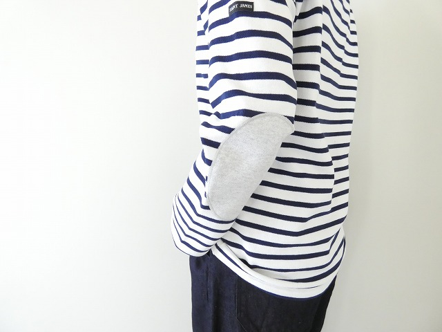 SAINT JAMES(セントジェームス) ひじパッチボーダーカットソー ウェッソン NEIGE/MARINE/GRIS CLAIR　13JC OUES.COUD.Uの商品画像4