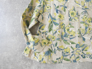 ina(イナ) 綿麻シーチングプリントギャザー2WAYブラウスの商品画像35