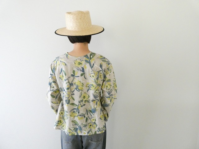 ina(イナ) 綿麻シーチングプリントギャザー2WAYブラウスの商品画像7