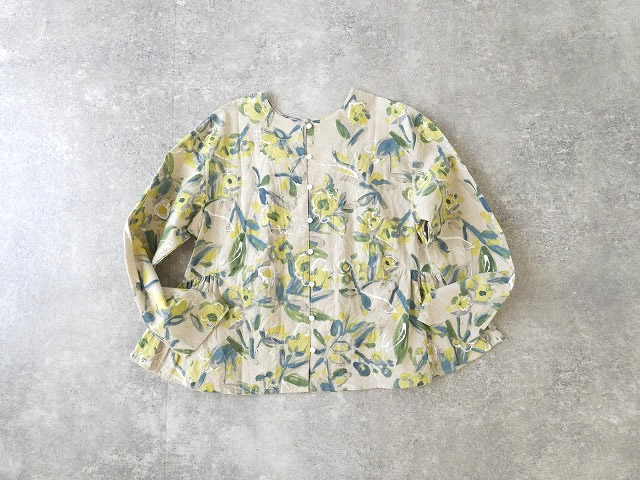 ina(イナ) 綿麻シーチングプリントギャザー2WAYブラウスの商品画像8