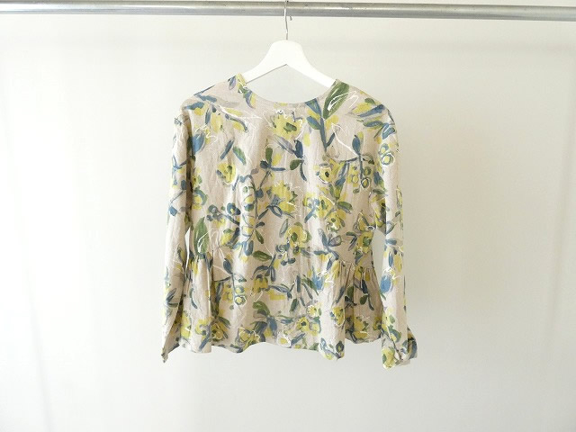 ina(イナ) 綿麻シーチングプリントギャザー2WAYブラウスの商品画像9