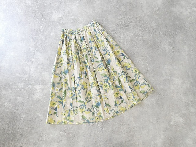 ina(イナ) 綿麻シーチングプリントタックスカートの商品画像43