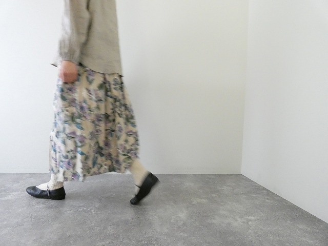 ina(イナ) 綿麻シーチングプリントタックスカートの商品画像7