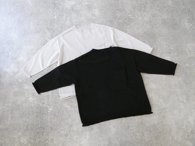 Hands of creation(ハンズオブクリエイション) 強撚コットン15Lホールガーメント7分袖ポケットプルオーバーの商品画像3