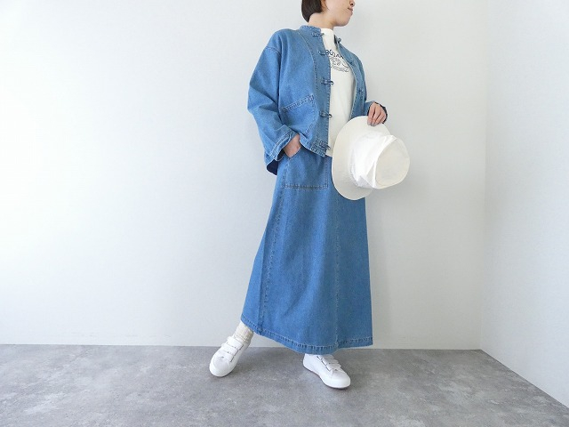 PAR ICI(パーリッシィ) 8.5ozライトオンスデニム 後ろゴムスカートの商品画像1