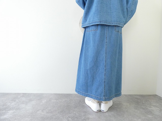 PAR ICI(パーリッシィ) 8.5ozライトオンスデニム 後ろゴムスカートの商品画像4