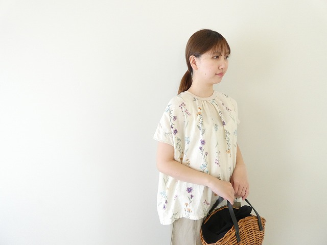 NARU リネンコットン彩りコクーンシャツの商品画像1