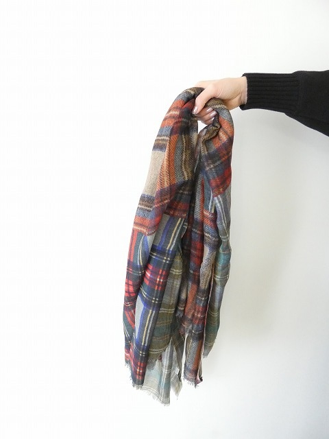 Glen Prince(グレンプリンス) ウール薄手チェックストールの商品画像8