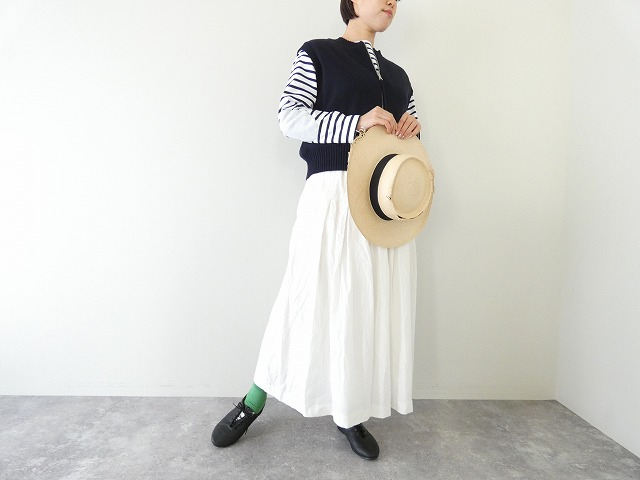 mao made(マオメイド) やわらかコットンミラノリブ風 異ゲージリブWジップベストの商品画像2