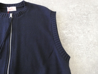 mao made(マオメイド) やわらかコットンミラノリブ風 異ゲージリブWジップベストの商品画像20