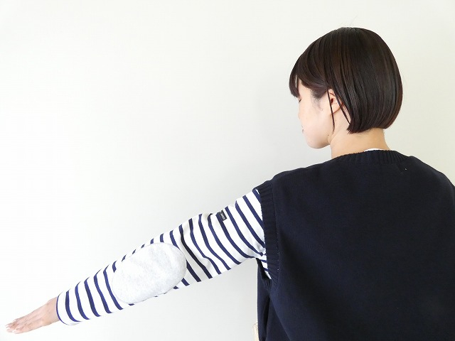 mao made(マオメイド) やわらかコットンミラノリブ風 異ゲージリブWジップベストの商品画像8