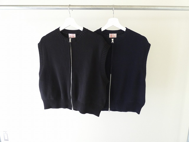 mao made(マオメイド) やわらかコットンミラノリブ風 異ゲージリブWジップベストの商品画像9