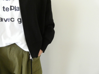 mao made(マオメイド) やわらかコットンミラノリブ風 異ゲージリプダブルジップブルゾンの商品画像17