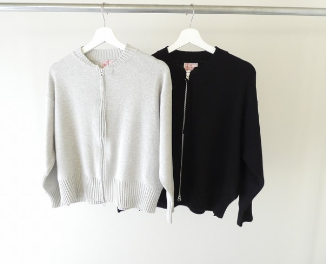 mao made(マオメイド) やわらかコットンミラノリブ風 異ゲージリプダブルジップブルゾンの商品画像9