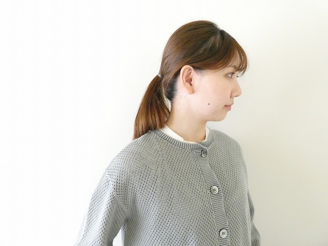 mizuiro ind(ミズイロインド) ストーンウォッシュメッシュクルーネックカーディガンの商品画像4