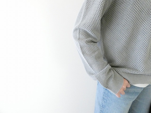 mizuiro ind(ミズイロインド) ストーンウォッシュメッシュクルーネックカーディガンの商品画像6