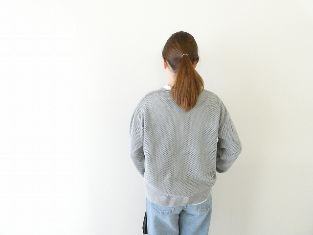mizuiro ind(ミズイロインド) ストーンウォッシュメッシュクルーネックカーディガンの商品画像9