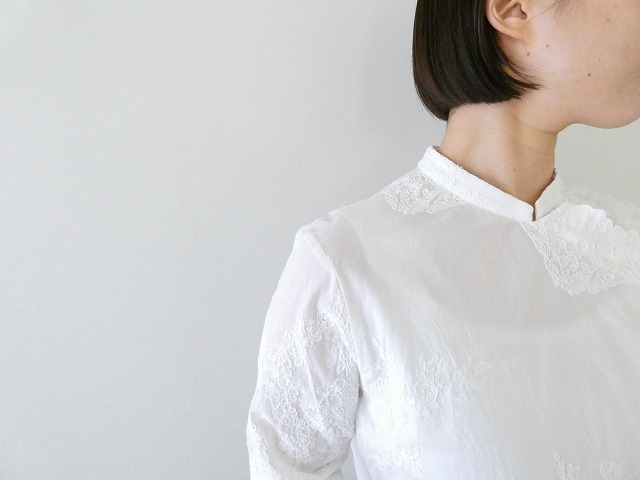 mizuiro ind(ミズイロインド) lace chinoiserie shirtの商品画像4