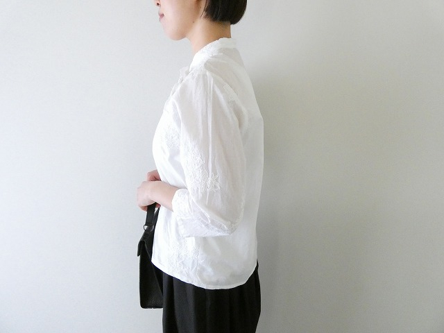 mizuiro ind(ミズイロインド) lace chinoiserie shirtの商品画像5